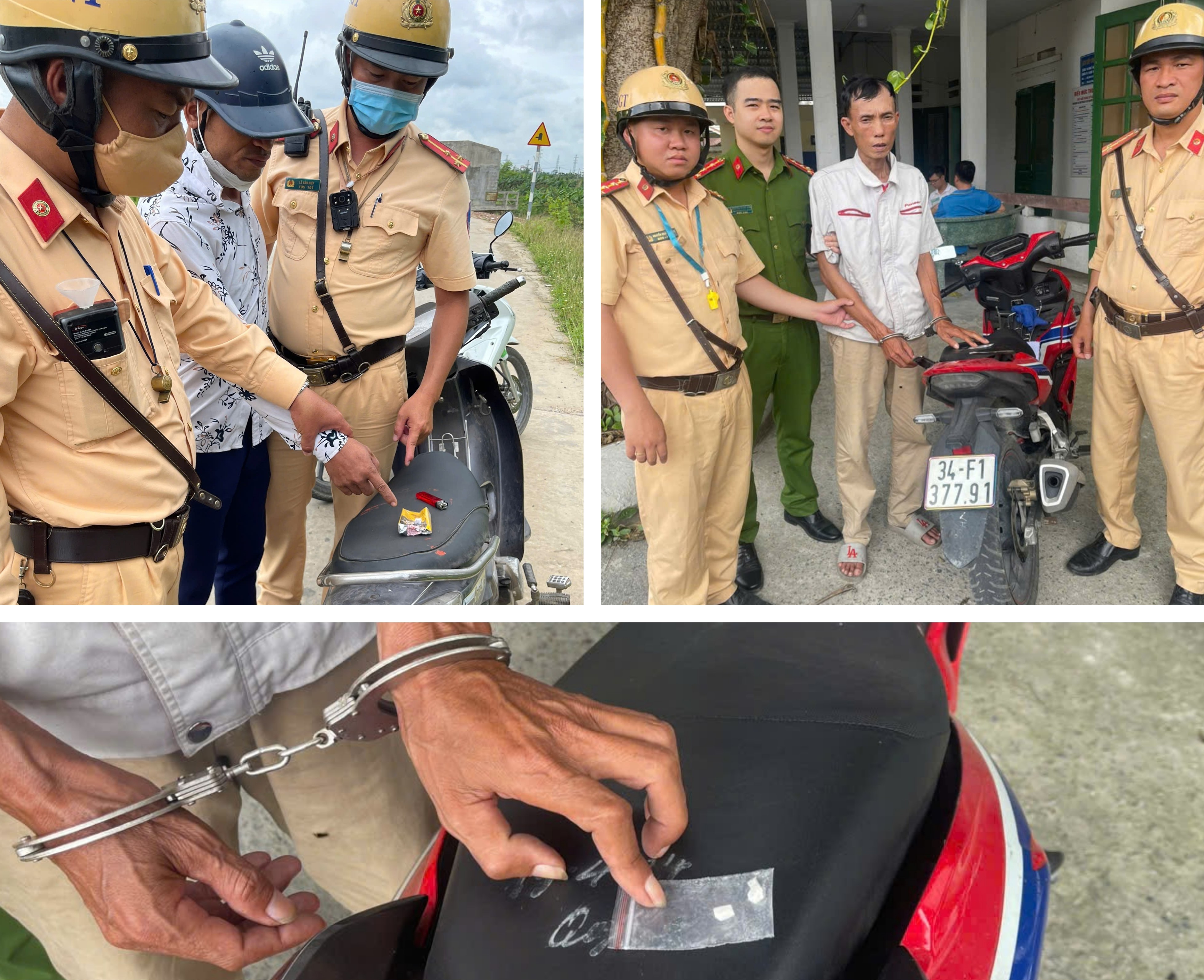 Trạm CSGT Lưu Kiếm (Phòng CSGT): Liên tiếp bắt giữ 02 đối tượng tàng trữ trái phép chất ma tuý